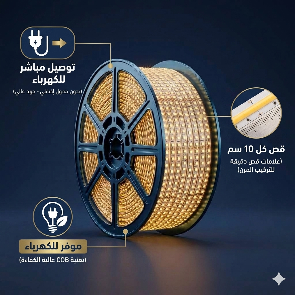 إضاءة LED شريطية زينة (LED Strip) الاحترافي فاخرة ضمان 2  سنه