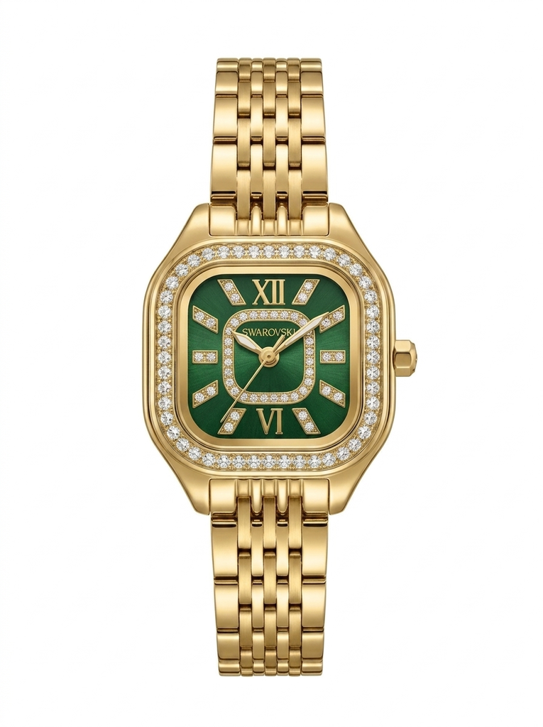 ساعة جلنار ذهبي ميناء اخضر GC2003G-GR