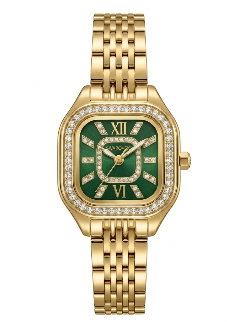 ساعة جلنار ذهبي ميناء اخضر GC2003G-GR