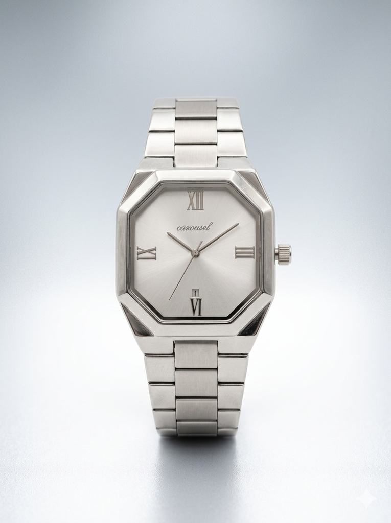 ساعة كروسيل فضي ميناء ابيض CC3005S-W