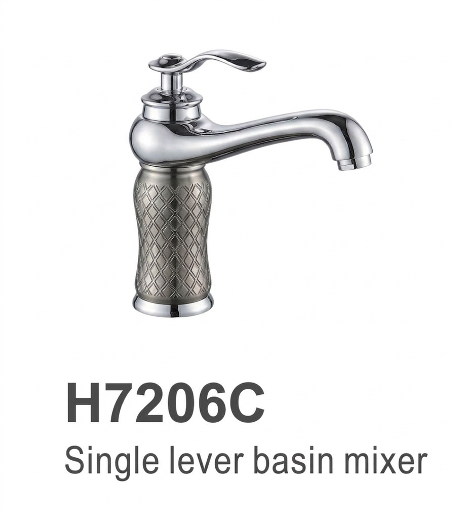 خلاط مغسلة كروم بمقبض واحد H7206C