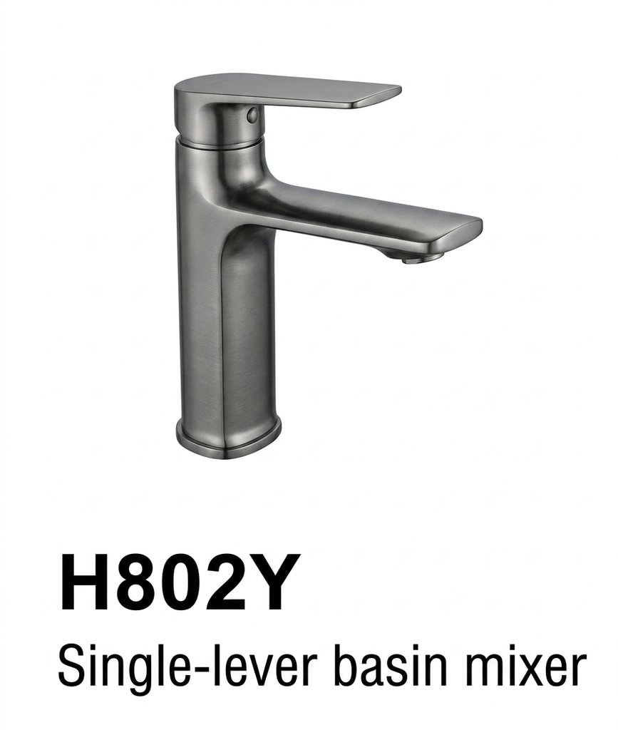 خلاط مغسلة كروم بمقبض واحد H802Y